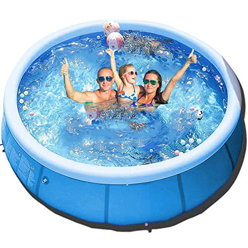 WDERNI Inflatable Above Ground Swimming Pool 10ft x 30in Easy Set Kiddie Pool for Adult and Family 