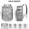 thumbnail image 2 of Plaid Insulated Backpack Cooler - 20L Leakproof Lunch Bag, Rustic Style for Camping & Picnic, 2 of 6