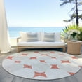 thumbnail image 6 of Addison Rugs Chantille Indoor/Outdoor Transitional Circles Salmon Washable Round Rug, 8' x 8', 6 of 6