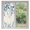 Blue Beige, variant on Navy Blue Eucalyptus Window Privacy Film, Farmhouse Weeping Leaves Linen Static Cling UV Sun Blocking Heat Control Window Tint Day and Night, Non-Adhesive One Way Windows Privacy Cover 19.6''x39.3''