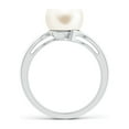thumbnail image 2 of Angara Solitaire Freshwater Cultured Pearl Bypass Ring in 925 Sterling Silver for Women | June Birthstone Jewelry for Her, 2 of 8
