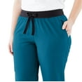 thumbnail image 2 of ave. Varick Women's Six Pocket Midrise Straight Leg Scrub Pant in Caribbean Blue, 3XL Tall, 2 of 6