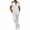 White., variant on HBGVBA Men's Holiday Casual Knit Short Sleeve Top Color Blocked Short Sleeve Drawstring Waist Long Pants Set