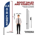 thumbnail image 3 of Air Force Sign feather flag Pole Kit for Outdoor by Mavis Printing|15 FEET Long Polyester Outdoor Banner Flag Stand for Easy Hang |HD Print Swooper Flag Pole Mount to Advertise Air Force, 3 of 7