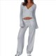 thumbnail image 1 of Top de Pilates para Mujer, Top de Yoga, Top de Ballet con Cuello en V, Larga, para Entrenamiento, Balletcore, Chica Limpia. Gris L, 1 of 8