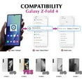 thumbnail image 2 of Para Samsung Galaxy Z Fold 4 5G Funda tipo billetera con Tarjetero, Muñequera con Correa de Cordón de Bolsillo con Cremallera Magnética con soporte, Funda tipo Billetera de Cuero con tapa, 2 of 8