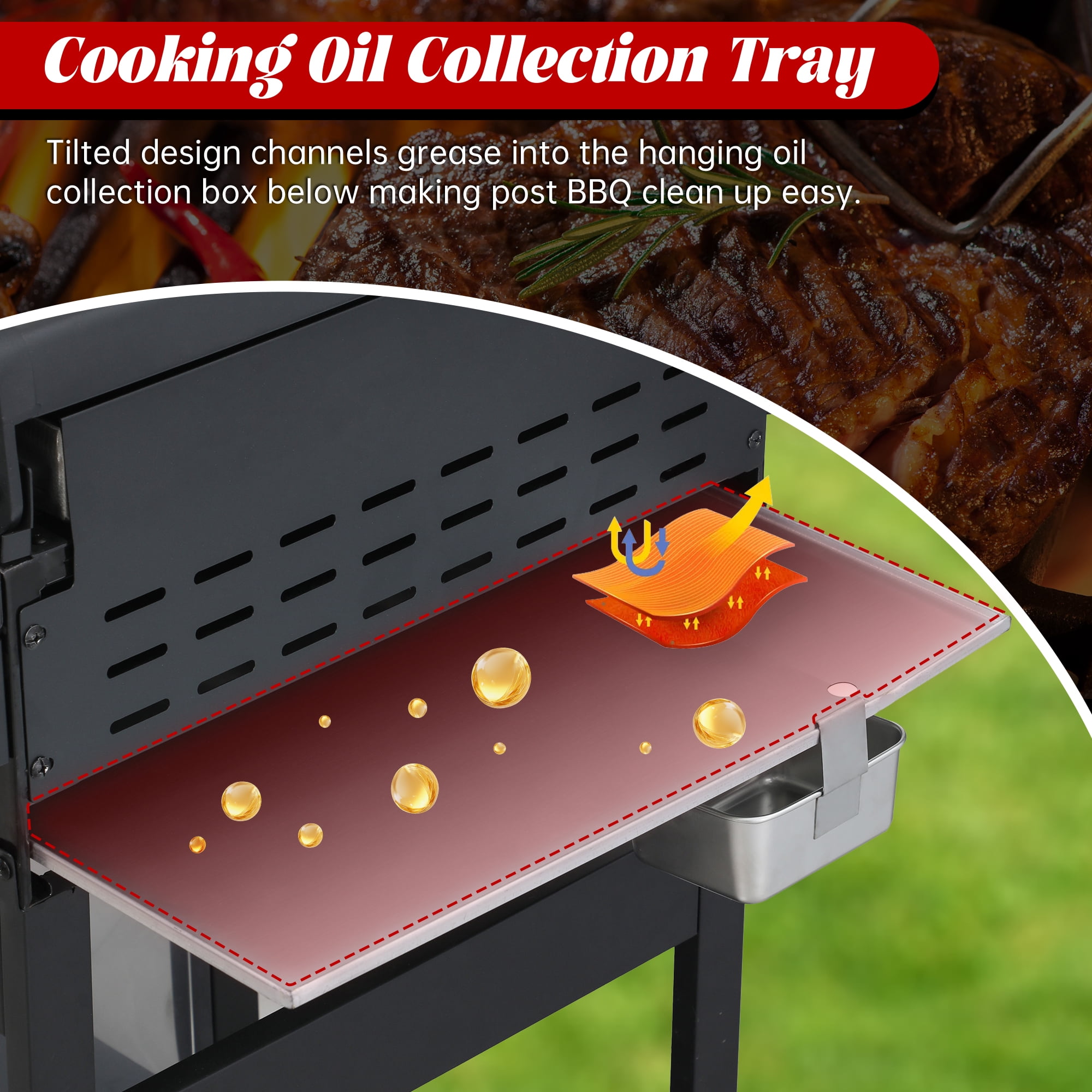 Nice Cooker 3-Burner Flat Top Propane Gas Grill with Foldable Side Table, 36,900 BTU Outdoor BBQ Grill, Porcelain-Enameled Grids & Built-in Thermometer – Perfect for Backyard, Camping, Patio Cooking