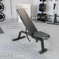 thumbnail image 3 of Synergee Adjustable Incline Workout Bench. Weight Bench for Dumbbell & Barbell Press Exercises & Workouts. Great for Commercial, Garage and Home Gym, 3 of 7