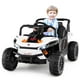 thumbnail image 3 of Costway Camión para niños de 12 V con control remoto para padres, 3 velocidades y función de marcha atrás y avance, color blanco, 3 of 4
