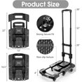thumbnail image 3 of Folding Hand Truck , Portable Heavy Duty Dolly Cart, Collapsible Luggage Cart Elastic Ropes - Compact Trolley Cart for Easy Moving - Ideal Hand Cart for Travel and More, 3 of 7
