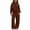 Brown, variant on ITSAME Girls 2 Piece Outfit Bow Print Fleece-Lined Hooded Sweatshirt and Wide Leg Pants Warm Casual Set Size 5T