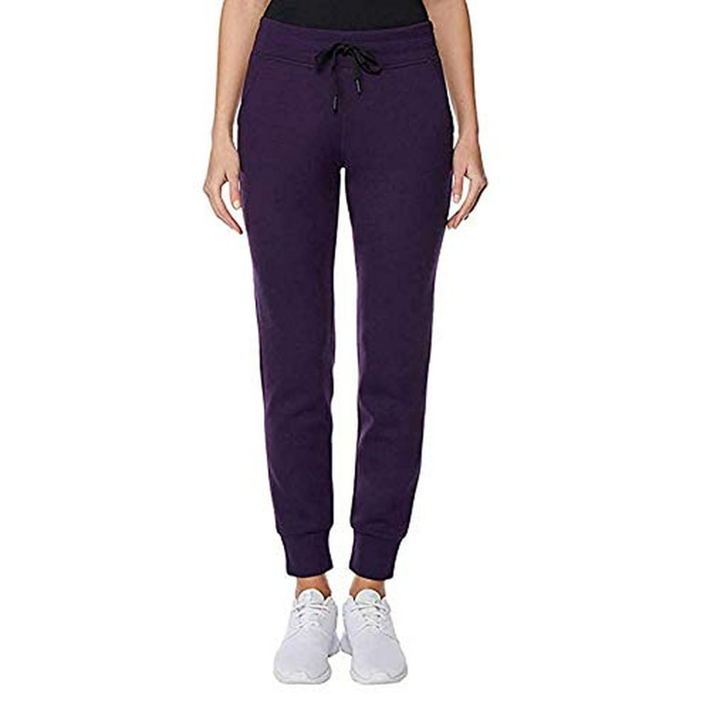 32 Degrees - 32 DEGREES Womens Fleece Tech Joggers,Heather Black Berry ...