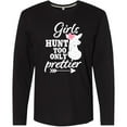 thumbnail image 3 of Inktastic Hunting Girls Hunt Too Only Prettier with Doe and Arrow Long Sleeve T-Shirt, 3 of 5