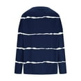 thumbnail image 5 of PNTUTB Women's Fashion Striped Print V-Neck Casual Loose Fit Comfortable Long Sleeve Top&Flash Picks, 5 of 6