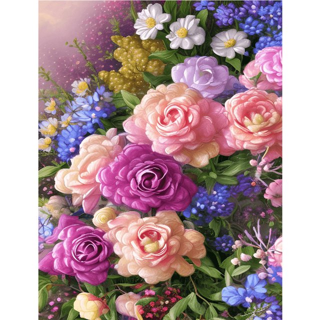 Cuadros Decorativos Kits de arte de diamantes de flores, lienzo de resina 5D DIY para oficina, hogar, pared (estilo B) DQrwqpou Nuevos Originales