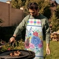 thumbnail image 3 of Women Men Adjustable Bib Apron with Pockets Pioneer Colorful Floral Cooking Kitchen Aprons, 3 of 7