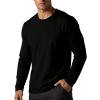 thumbnail image 5 of Men's Classic Crew Neck Long Sleeve T-Shirt Solid Color Soft Cotton Basic Pullover Casual Fall Layering Plain Top, 5 of 5