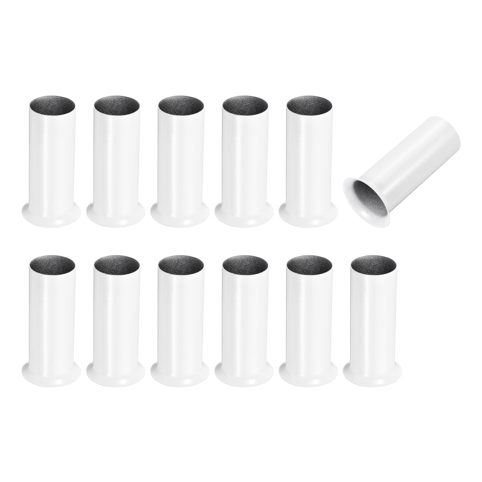 uxcell 4pcs 25mmx80mm Chrome Tone Metal Candle Cover Sleeves Chandelier Socket Covers