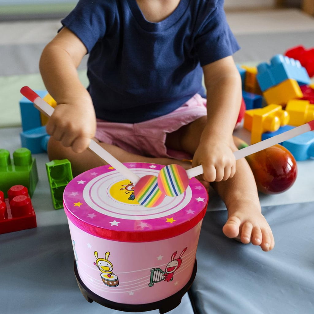 Kids Ground Floor Drum Hand Drum Tambourine Handheld Percussion Instrument