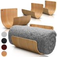 thumbnail image 1 of Toallero de Bambú de Aura Nest Juego de 4 Toalleros de Madera Accesorios de Baño de Bambú - Toallero de Pared para Toallas Enrolladas Toalleros de Madera para Baño Spa Baño - Bambú Natural, 1 of 1