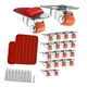 thumbnail image 3 of Paquete de 20 ruedas giratorias que se pueden girar 360 grados y reemplazan los rodillos de placa para carros, 3 of 9