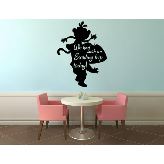 We Had Such An Exciting Trip Today - Dora The Explorer Cartoon Character Cute Dora And Boots Silhouette Vinyl Wall Decal Wall Sticker Wall Art Decoration Home Room Bedroom Classroom Size (10x8 inch)