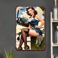 thumbnail image 2 of Placa Metal Vintage para Niña Pintura Hierro Rectangular Arte Pared Del 20x30cm, 2 of 9