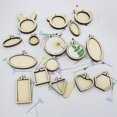 thumbnail image 3 of 10 piezas de mini marcos de bordado con puntadas pequeñas, adornos colgantes de madera para hacer joyas de bricolaje, 3 of 5