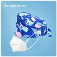 thumbnail image 3 of Operating Hats Nurse Gourd-shaped Headwear Pure Color Operation Room Adjustable Pattern Headgear with Buttons Unisex Work Uniform Working Caps Type 19, 3 of 9