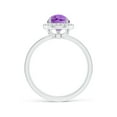 thumbnail image 2 of ANGARA Natural Prong-Set Pear-Shaped 1.6 ct Amethyst Ring with Beaded Halo in 14K White Gold for Women (Size-10x7mm) | February Birthstone, Anniversary, Jewelry Gift for Women | Natural Amethyst Ring, 2 of 9