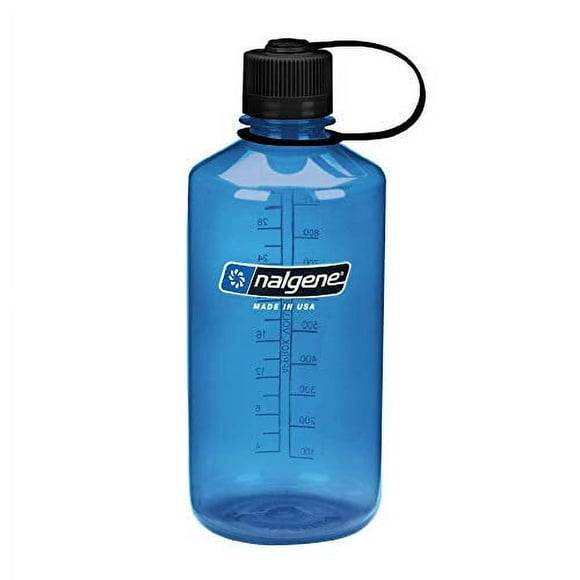 Nalgene Tritan Narrow Mouth BPA-Free Water Bottle, Slate Blue, 32 oz (342001)