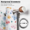 thumbnail image 2 of Blue Pink Flowers Outdoor Curtains for Patio Waterproof, Spring Watercolor Leaves Floral Grommet Curtains for Porch Outside Privacy Drape for Gazebo Garden Pergola, 1 Panel, 54x108in, 2 of 9