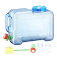 thumbnail image 1 of EIGTHTAIL  12L Water Bucket with Faucet Large Capacity Water Container Square Beverage Water Container Convenient Handle for Camping Travel, 1 of 10