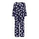 thumbnail image 4 of Puntoco Conjunto de pijama cómodo de dos piezas con cuello redondo y manga larga para mujer, conjunto deportivo, 2 piezas Puntoco Puntoco-1301, 4 of 5