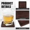 thumbnail image 3 of Aspire 4 Pcs Wood Coasters for Drinks, Grooved Walnut Coaster Set for Coffee Table, Office, Bar, Tabletop Protection - Square, 3 of 7