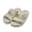 Beige, variant on Boys Girls Double Buckle Slide Sandals, Non-Slip Cloud Slides for Kids, Soft Toddler Pillow Shower Bathroom Slippers Beach Pool Indoor Summer Home House Shoes