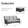 thumbnail image 6 of POCASSY 74" Wide Outdoor Wicker Patio Sofa with Cushions, 6 of 6
