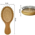 thumbnail image 6 of OPALESQUE 2pcs Wooden Paddle Brush Metal Bristle Hair Brush for Women and Men, Anti-frizz Detangling Hairbrush Comb for Curly Straight Fine Wet Dry Hair, Massage Scalp, Reduce Static, 6 of 9