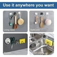 thumbnail image 4 of 2Pcs Sponge Holder for Kitchen Sink，Strong Adhesive Small Sponge Holder，Sink Holder for Brush and Sponge，Premium Rustproof SUS304 Stainless Steel Rust Proof Waterproof (Silver), 4 of 8