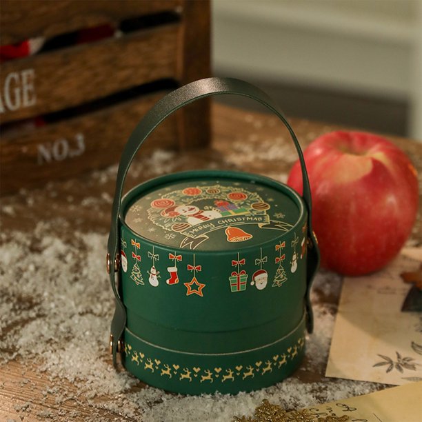 Caja de regalo navideña de cartón, caja de regalo cubierta para Nochebuena, utilizada para empaquetar regalos, regalos navideños, regalos de cumpleaños, cajas de decoración navideña, decoraciones de H