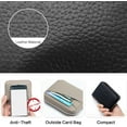 thumbnail image 4 of Genuine Leather Coin Purse,Small Women Wallets,Cute Zipper Ladies Wallet Mini Purse Pouch for Cash Key Card(Black), 4 of 6