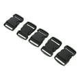 thumbnail image 2 of Black Plastic Dual Adjustable Strap Buckles, Quick Release Buckle, 5Pcs, Replacement for Backpack, DIY Craft, 2 of 8