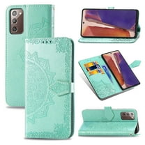 Samsung Galaxy Note20 Case, Dteck ShockProof Premium PU leather Magnetic Flip wallet Case with Kickstand and Flip Cover For Samsung Galaxy Note 20 5G, Mint Green