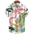 thumbnail image 2 of Camisas hawaianas de playa con estampado de pájaros y animales en 3D para mujer, camisas de manga corta con personalidades Y2k, ropa con solapa para mujer, 2 of 5