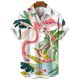 thumbnail image 2 of Camisas hawaianas de playa con estampado de pájaros y animales en 3D para mujer, camisas de manga corta con personalidades Y2k, ropa con solapa para mujer, 2 of 4