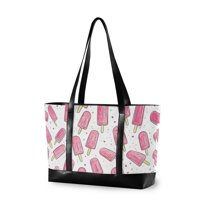 FORMRS Laptop Tote Bag for Women with 15.6" Computer Compartments Handbag, Pink Popsicle Pattern