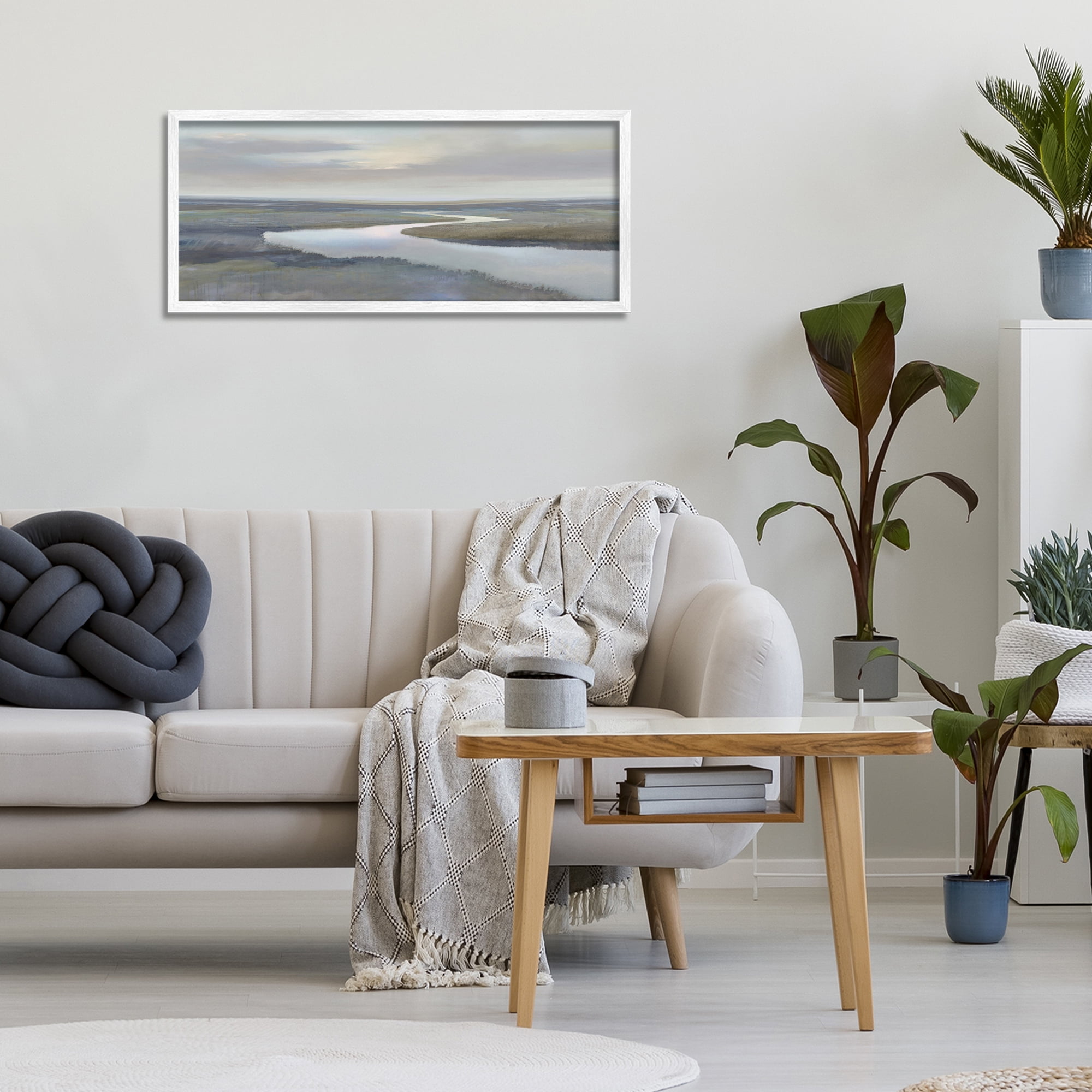 Stupell Industries Foggy Riverbend Atmosphere White Framed Giclee Art, design by Christy McKee