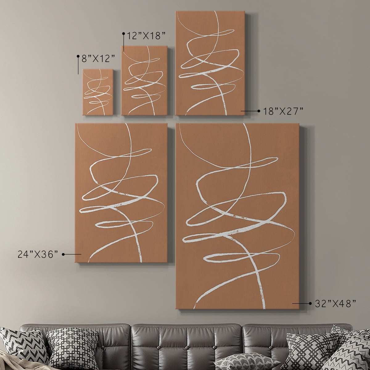 Terracotta Drift II Premium Gallery Wrapped Canvas - Ready to Hang