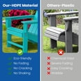 thumbnail image 6 of Garpans HDPE Adirondack Chairs, Turquoise with Footrest for Outside Pool, 6 of 9