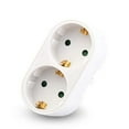 thumbnail image 1 of Distribuidor de enchufes múltiples de 2 vías redondos, enchufe de mesa europeo sin cable, enchufes múltiples 250V 16A, 1 of 4